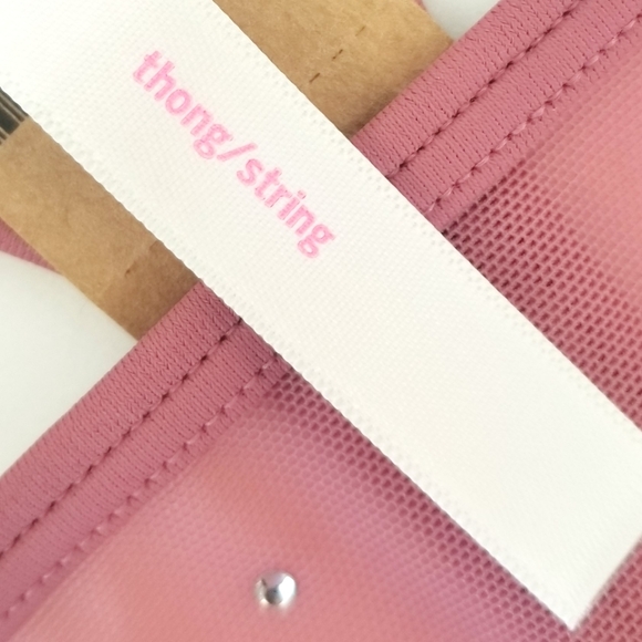 Victoria's Secret PINK Strappy String Thong Panty NWT Rhinestone Crystal's - Picture 7 of 9